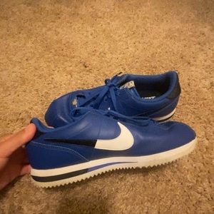 nike cortez basic nba game royal, men’s size 9